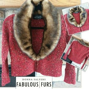 🌟Gorgeous Sweater, Short Waisted, Fur Collar